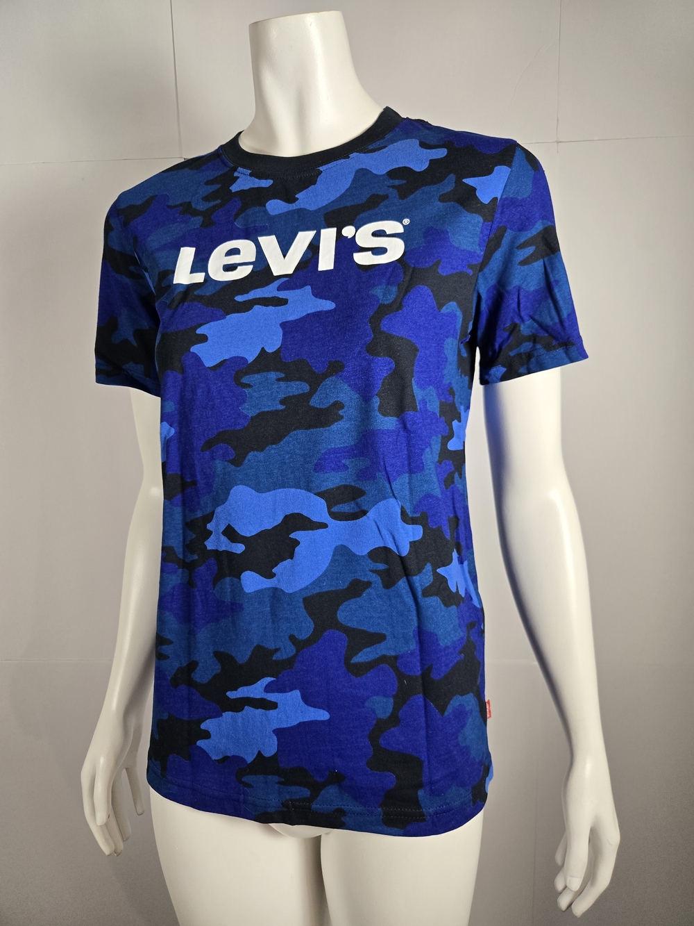 Levi's Blue Camo Logo Short Sleeve Tee